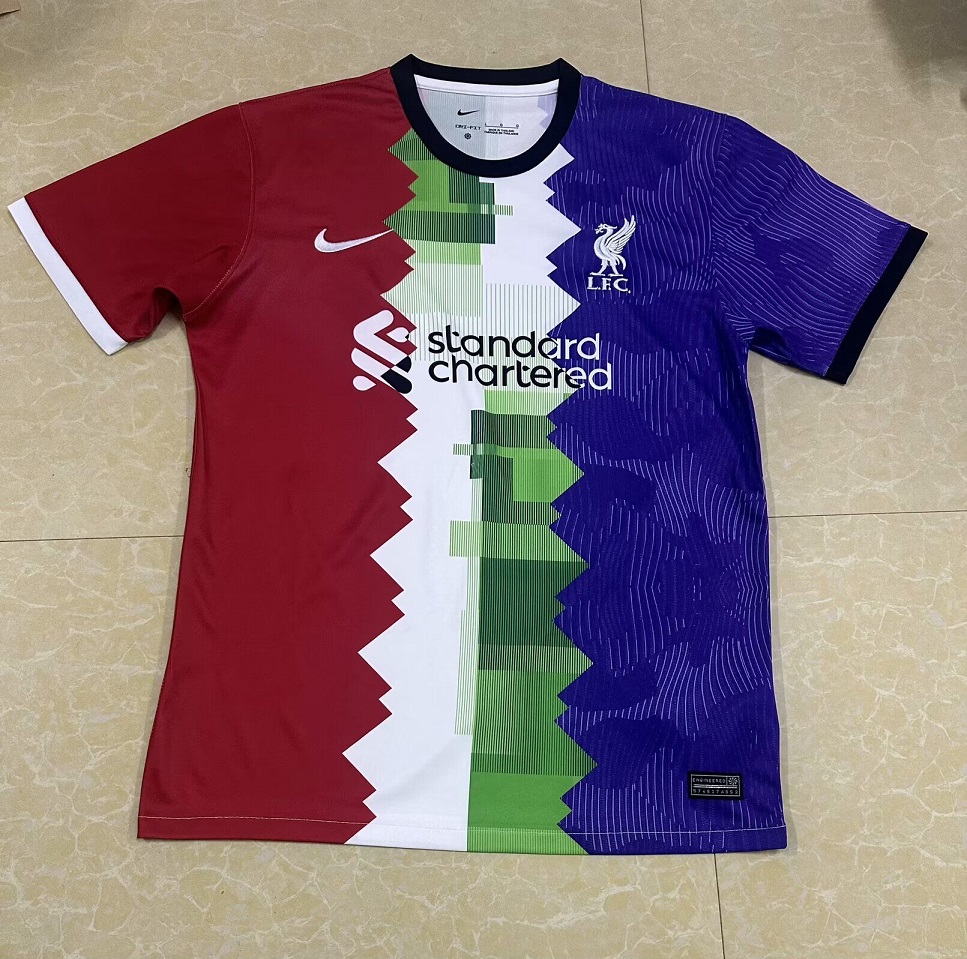 AAA Quality Liverpool 23/24 Red/White/Purple Training Jersey
